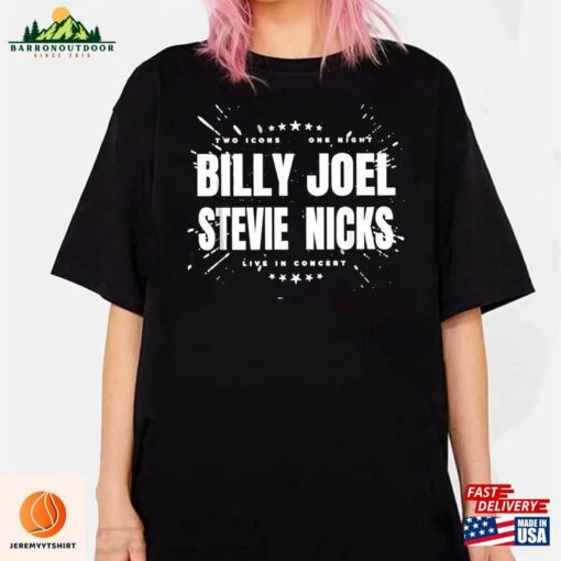 Billy Joel Tour 2023 Unisex Sweatshirt Stevie Nick Two Icons One Night Shirt Tee Classic