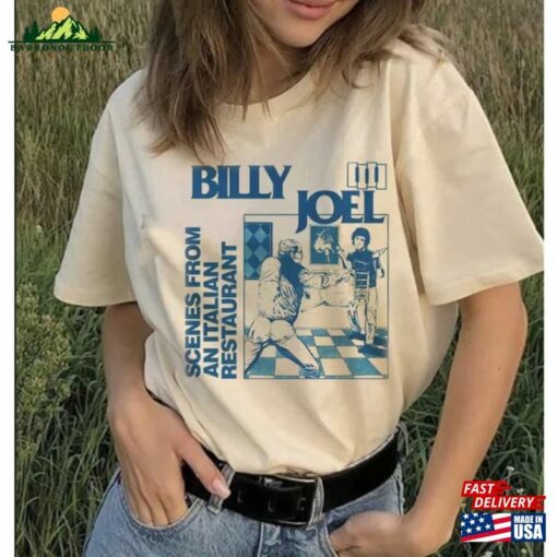 Billy Joel Vintage Retro T-Shirt Scenes From An Italian Restaurant Shirt Sweatshirt