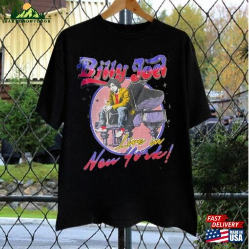 Billy Joel Vintage Shirt T-Shirt Live In New York Sweatshirt Hoodie Unisex