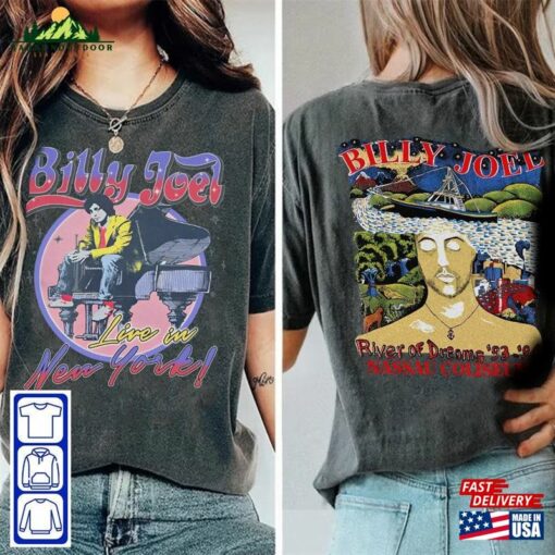 Billy Joel Vintage Shirt T-Shirt Live In New York Sweatshirt Unisex