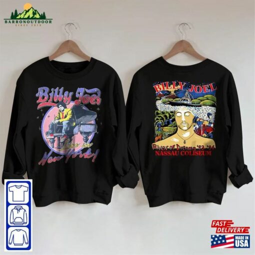 Billy Joel Vintage Shirt T-Shirt Live In New York Sweatshirt Unisex