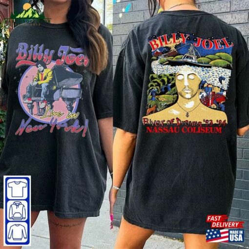 Billy Joel Vintage Shirt T-Shirt Live In New York Sweatshirt Unisex