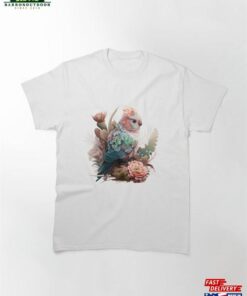 Bird Sitting By Flowers Classic T-Shirt Sweatshirt Hoodie