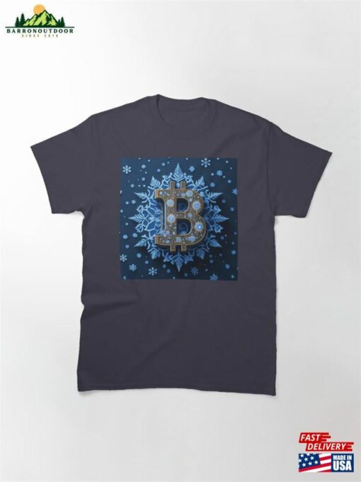 Bitcoin Logo Winter Design 3 Classic T-Shirt Hoodie