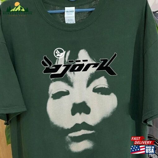 Bjork Homogenic Vintage Face Shirt 90S Rock Band Tee T-Shirt Classic