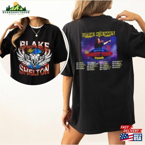 Bla Ke She Lton T-Shirt Back To The Ho Nky Tonk Tour 2023 Double Sided Shirt Classic Sweatshirt