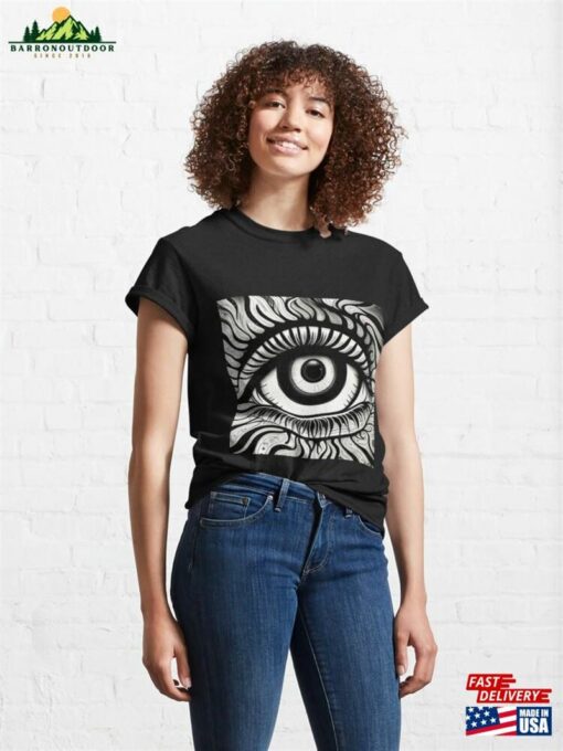 Black And White Eye Design Classic T-Shirt Unisex Sweatshirt