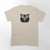 Black And White Vintage Spooky Halloween Horned Owl Classic T-Shirt Sweatshirt Unisex