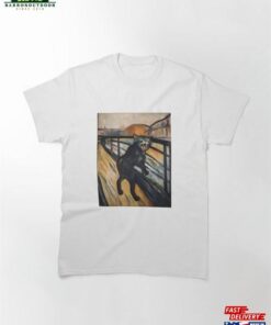 Black Cat Screams On A Bridge Classic T-Shirt Unisex
