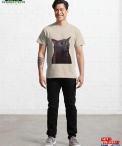 Black Cat Zoning Out Meme Classic T-Shirt Hoodie