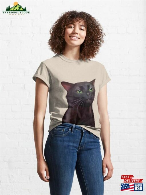 Black Cat Zoning Out Meme Classic T-Shirt Hoodie