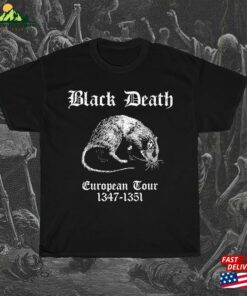 Black Death European Tour T Shirt Funny Morbid Tee Classic Unisex 1