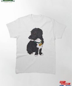 Black Dog With A Green Collar And Gold Tag Classic T-Shirt Unisex Sweatshirt