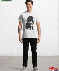 Black Dog With A Green Collar And Gold Tag Classic T Shirt Unisex Sweatshirt 3
