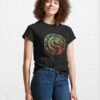 Black Dragon Silhouette Gold And Red Logo Classic T-Shirt Sweatshirt