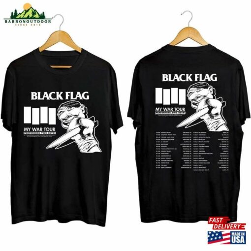 Black Flag My War Tour 2024 Shirt Band Fan Classic Unisex