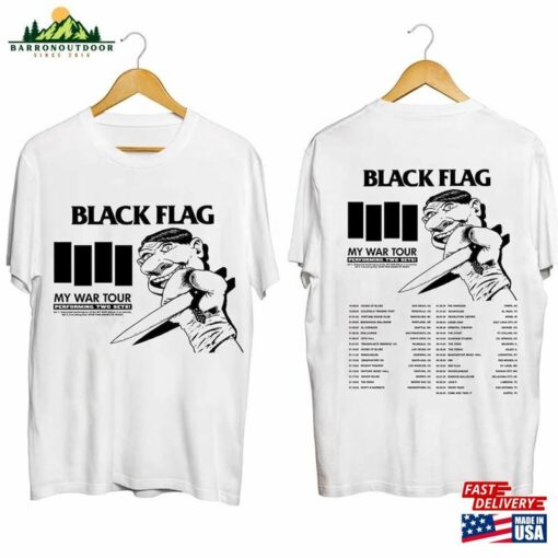 Black Flag My War Tour 2024 Shirt Band Fan Classic Unisex