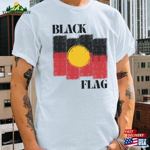 Black Flag T Shirt Aboriginal Tee Hoodie Unisex