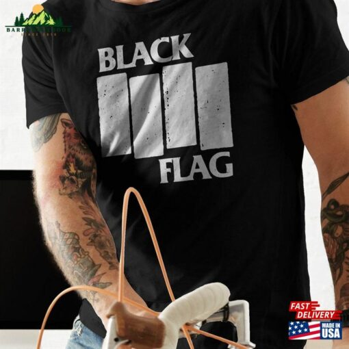 Black Flag Tee Shirt Distressed Hoodie Classic