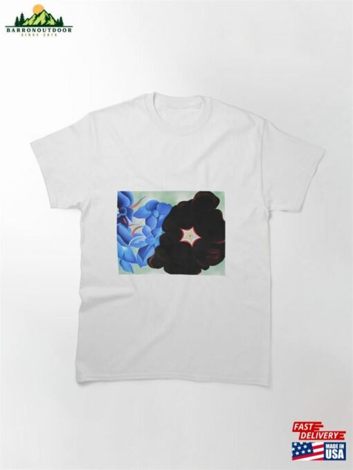 Black Hollyhock Blue Larkspur Classic T-Shirt Sweatshirt Hoodie