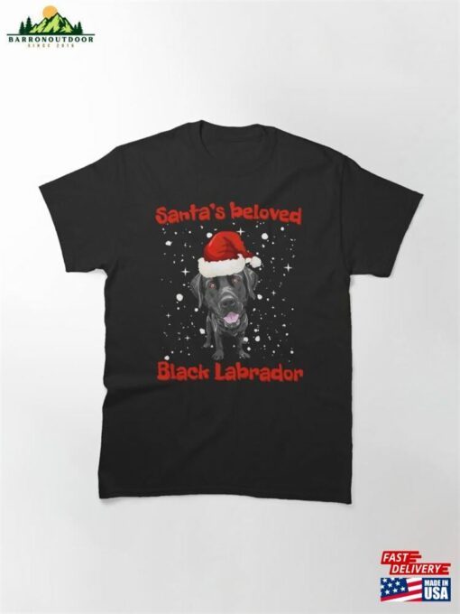 Black Labrador Christmas Santa’s Beloved Classic T-Shirt Hoodie