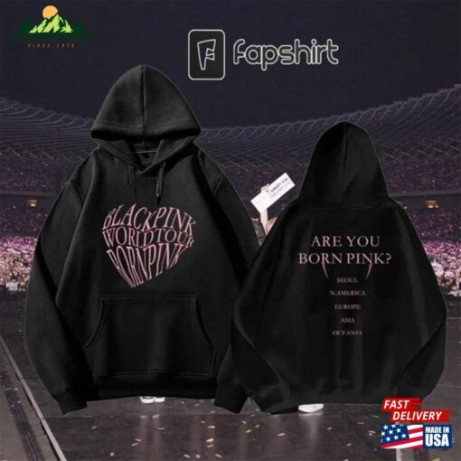 Black Pink Born World Tour 2023 Hoodie Blackpink Concert Sweatshirt Unisex