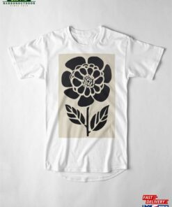 Black Retro Flower Long T-Shirt Classic 2 Black Retro Flower Long T Shirt Classic 3