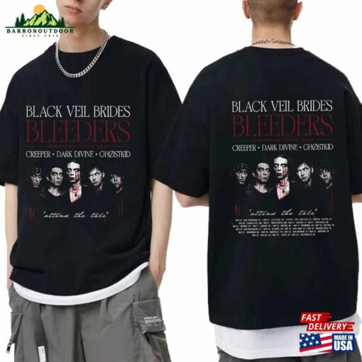 Black Veil Brides 2024 Tour Shirt Band Fan Bleeders Us Unisex T-Shirt