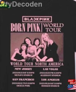 Blackpink Shirt Born Pink Schedule Usa Hoodie Classic 2