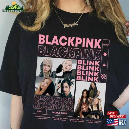 Blackpink Shirt Born Pink Schedule Usa Hoodie T-Shirt