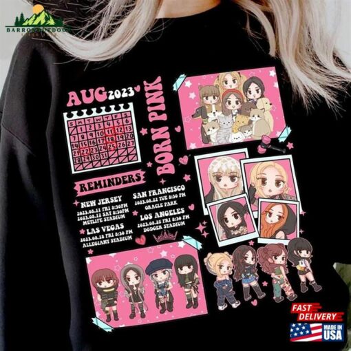 Blackpink Shirt Members Chibi Pink Venom Signatures Cute Sweatshirt Jisoo Unisex Hoodie