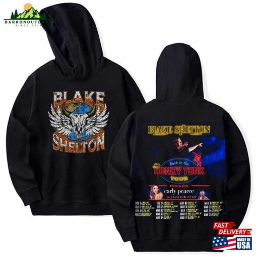 Blake Shelton Back To The Honky Tonk Tour 2023 Shirt Merch Sweatshirt Classic Unisex