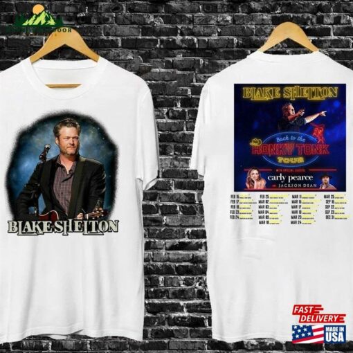 Blake Shelton Back To The Honky Tonk Tour 2023 T-Shirt Merch Shirt Hoodie Classic