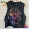 Bleached And Distressed Queen Crop Top Size Small T-Shirt Classic