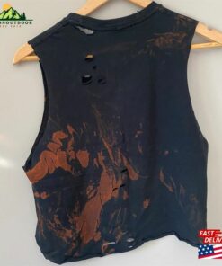 Bleached And Distressed Queen Crop Top Size Small T-Shirt Classic 3 Bleached And Distressed Queen Crop Top Size Small T Shirt Classic 4