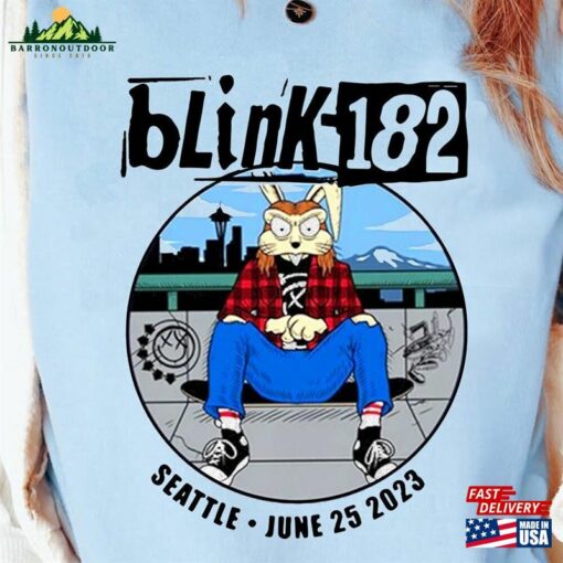 Blink 182 2023 Seattle World Tour Shirt Band Tee Classic Unisex