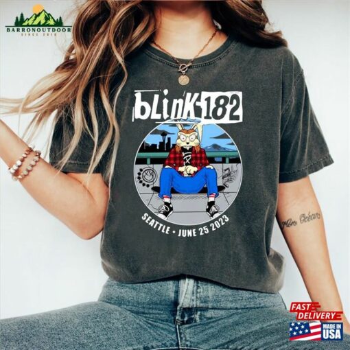 Blink 182 2023 Seattle World Tour Shirt Band Tee Classic Unisex