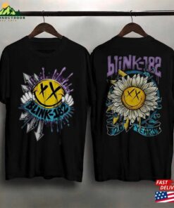 Blink 182 Arrow Smiley Shirt 2 Sides Blink182 The World Tour 2023 Smile Sweatshirt Classic