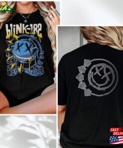 Blink 182 Arrow Smiley T-Shirt 2 Sides Blink182 The World Tour 2023 Shirt Smile Classic Hoodie