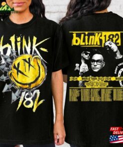 Blink 182 Band T-Shirt 2 Side Tour Date 2023 Shirt Merch Sweatshirt Hoodie