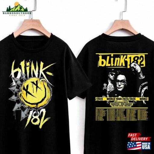 Blink 182 Band T-Shirt 2 Side Tour Date 2023 Shirt Merch Unisex Sweatshirt