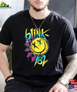 Blink 182 Shirt The World Tour 2023 2024 Happy Face Tee Band Sweatshirt Unisex