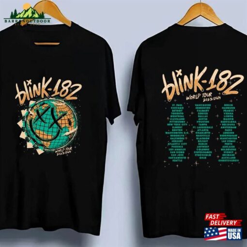 Blink 182 Shirt The World Tour 2023 2024 Merch T-Shirt Sweatshirt