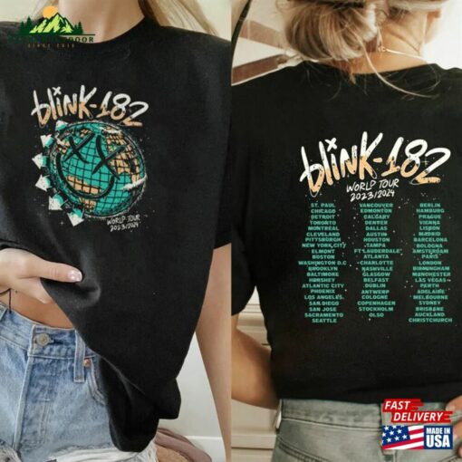 Blink 182 Shirt The World Tour 2023 2024 Rock N Classic Sweatshirt