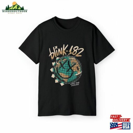 Blink 182 Smiley World Tour 2023 2024 T-Shirt Sweatshirt Unisex