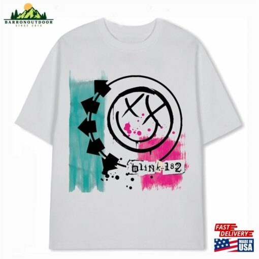 Blink 182 T-Shirt Smile Face Shirt Rock Band Classic Unisex