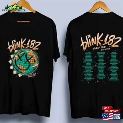 Blink 182 T-Shirt The World Tour 2023 2024 Shirt Band Tee Sweatshirt