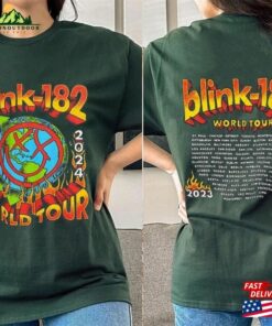 Blink 182 The World Tour 2023 2024 2Sides Shirt Rock N Unisex T-Shirt