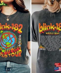 Blink 182 The World Tour 2023 2024 2Sides Shirt Rock N Unisex T-Shirt