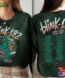 Blink 182 The World Tour 2023 2024 Shirt Rock N’roll Classic Hoodie